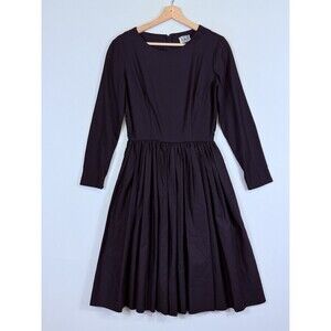 Vintage Sir James Sportaculars Black Long Sleeve Pleated Skirt Dress Women's 10‎